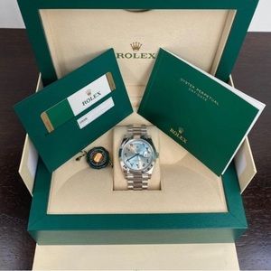 Rolex Day-Date 40 2017 Platinum Arabic Dial Full Stickers